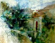 Carl Larsson motiv fran montcourt France oil painting artist